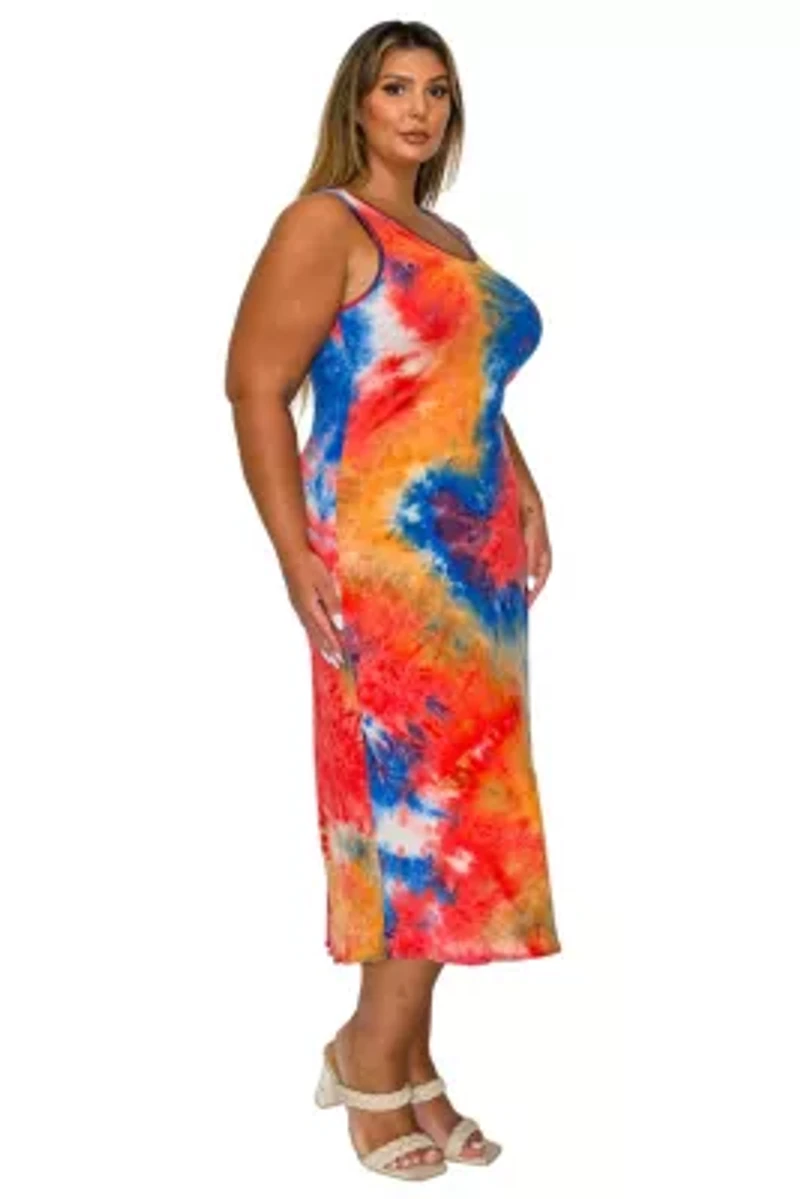 Plus Zola Tie Dye Tank Dress
