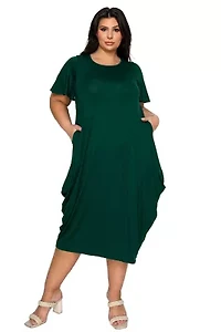 Plus Liz Flutter Sleeve Pocket Dress