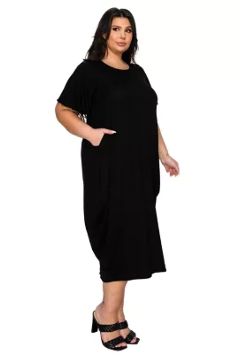 Plus Liz Flutter Sleeve Pocket Dress
