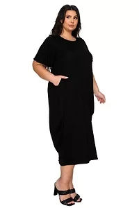 Plus Liz Flutter Sleeve Pocket Dress