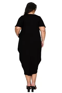 Plus Liz Flutter Sleeve Pocket Dress