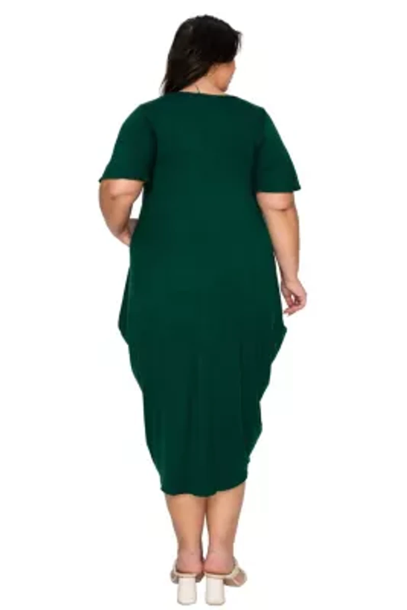 Plus Liz Flutter Sleeve Pocket Dress