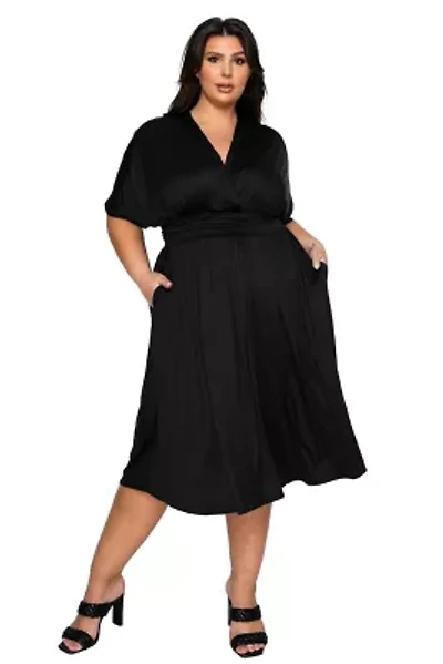 Plus Cyra Empire Midi Dress