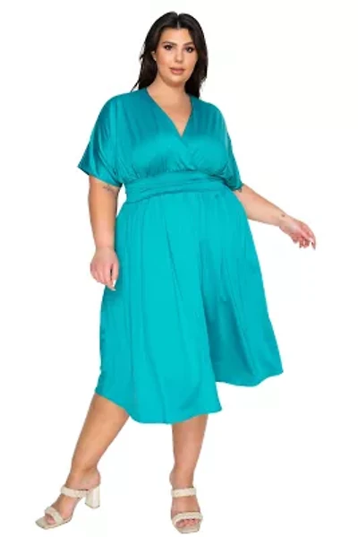 Plus Cyra Empire Midi Dress