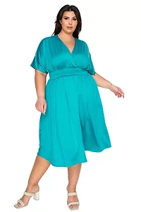 Plus Cyra Empire Midi Dress