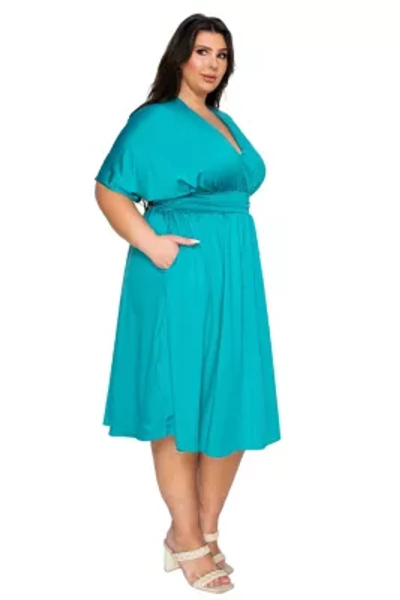 Plus Cyra Empire Midi Dress