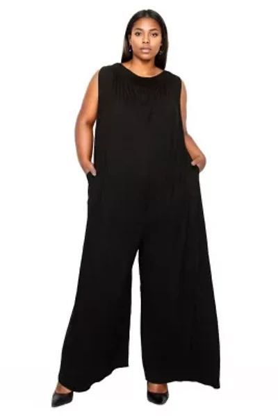 Plus Off Shoulder Full Length Jumpsuit