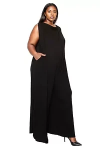 Plus Off Shoulder Full Length Jumpsuit