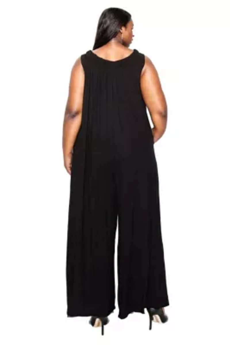 Plus Off Shoulder Full Length Jumpsuit