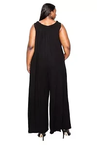 Plus Off Shoulder Full Length Jumpsuit