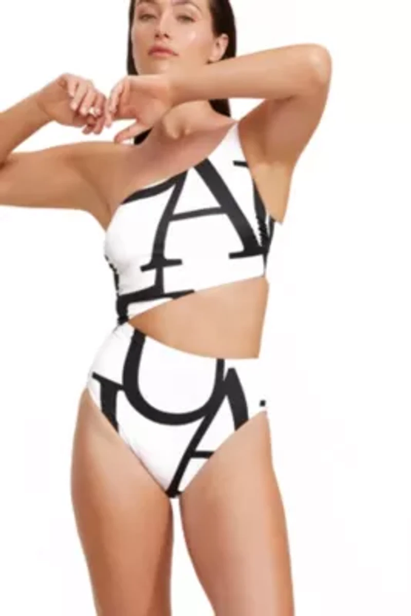 Signature One Shoulder Cut Out Piece