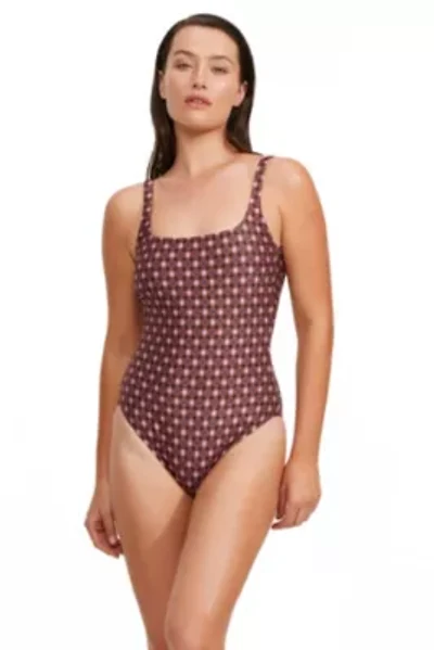 Vintage Charm Square Neck Tank One Piece