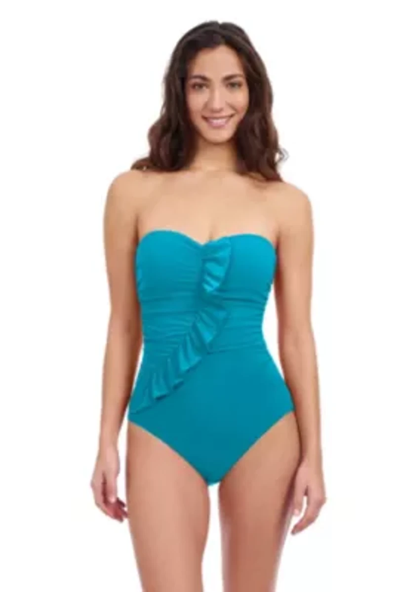 Tutti Frutti Bandeau Ruffle One Piece