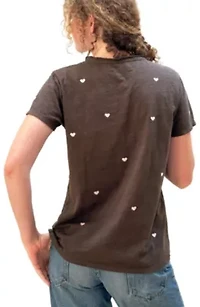 Pink Hearts Emb Tee
