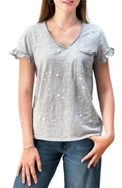 Heart Cluster Emb Tee