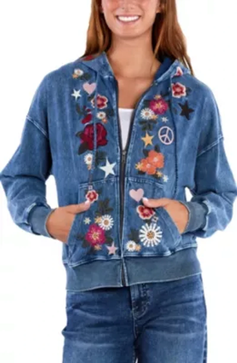 Camp Happy Denim Hoodie