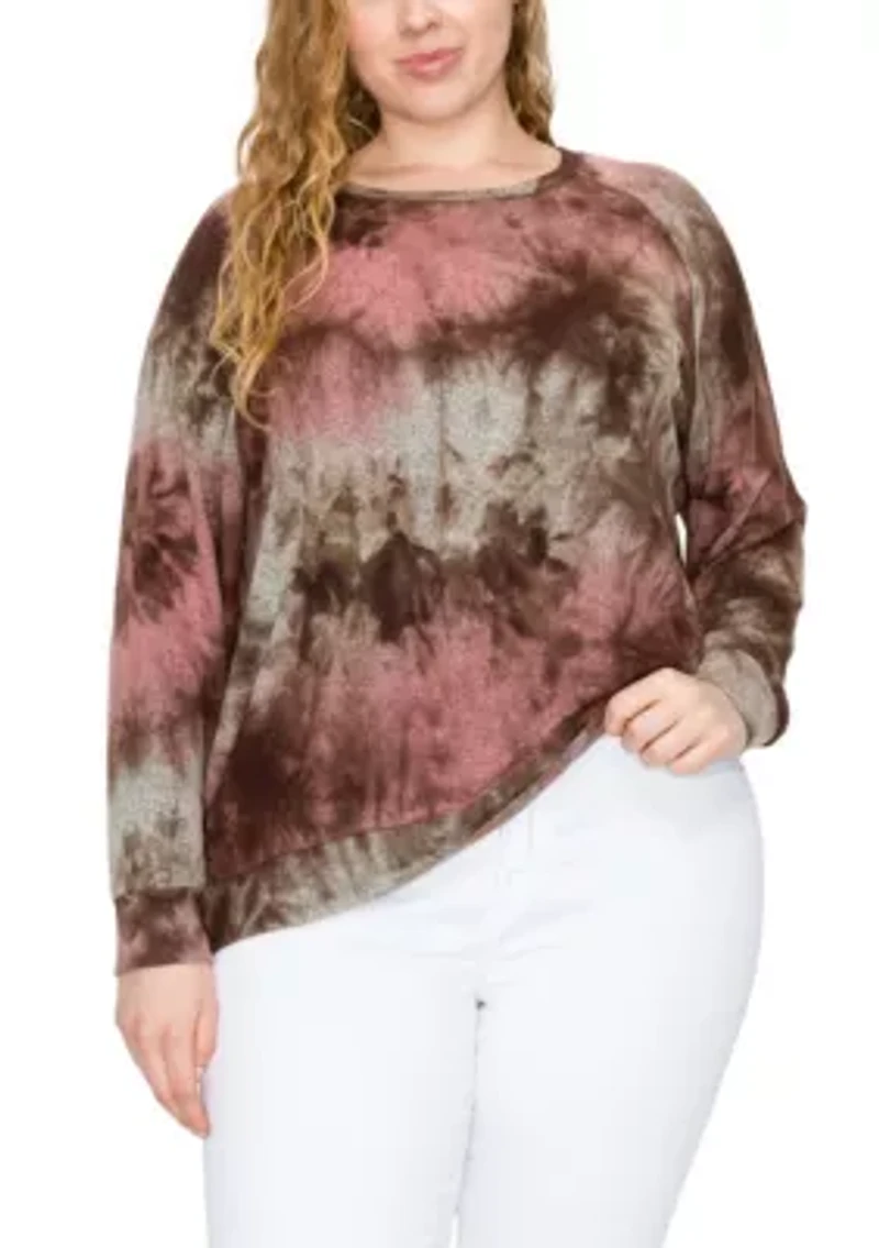 Hand Tie Dye Cozy Raglan Sweatshirt
