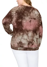 Hand Tie Dye Cozy Raglan Sweatshirt