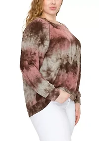 Hand Tie Dye Cozy Raglan Sweatshirt