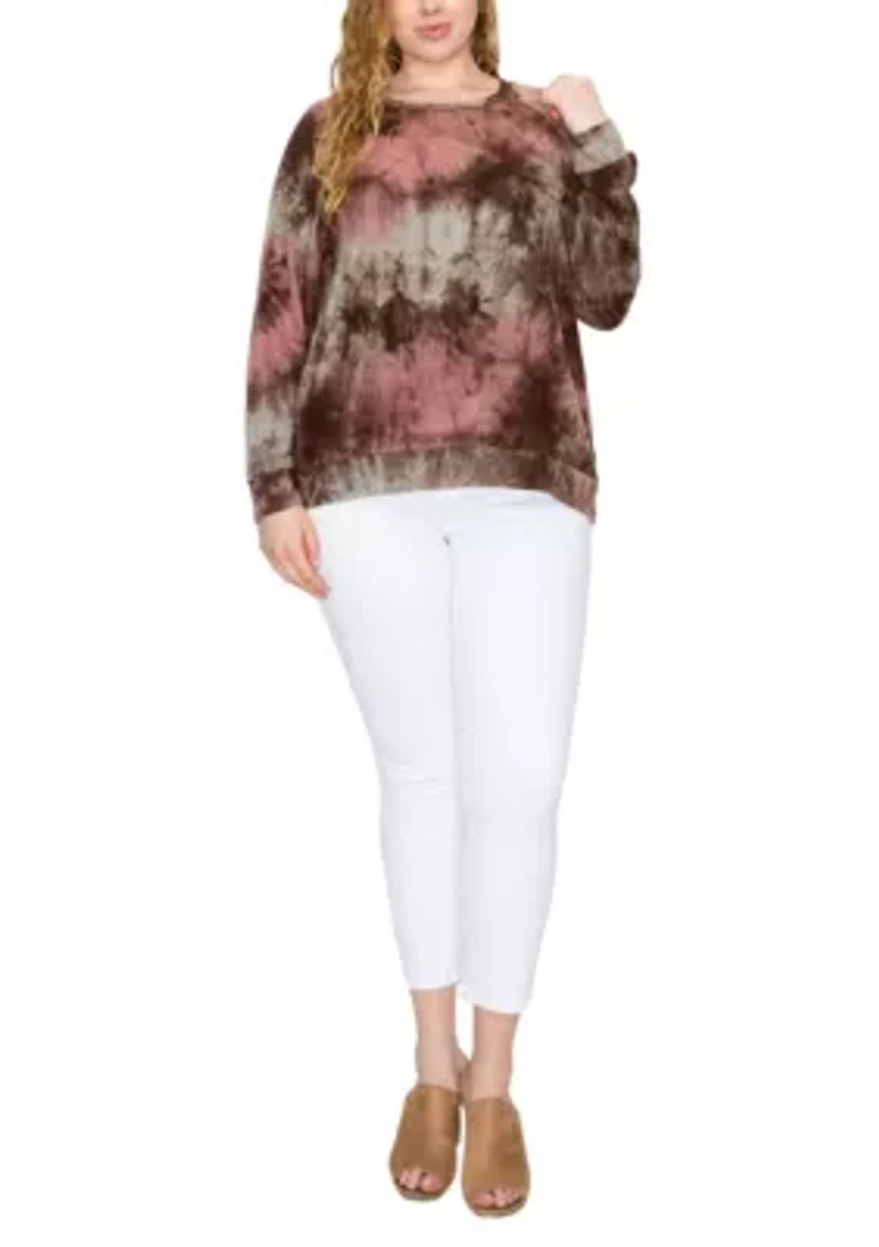Hand Tie Dye Cozy Raglan Sweatshirt