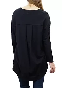Heavy Cotton Jersey Side Snap Button Pullover