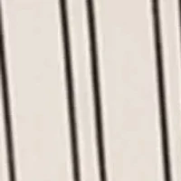 Cotton Mix Vertical Stripe V Neck Roll Sleeve