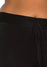 Sequin Side Contrast Wide Leg Pants