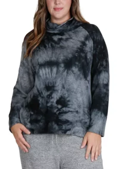 Hand Tie Dye Cozy Funnel Neck Long sleeve