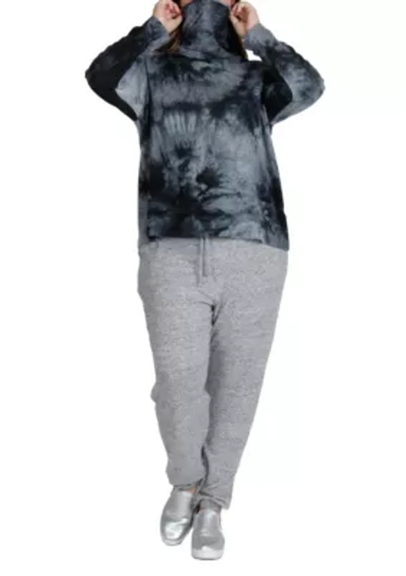 Hand Tie Dye Cozy Funnel Neck Long sleeve