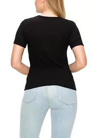 Baby Thermal Short Sleeve V Neck Henley