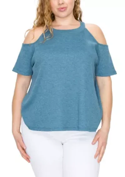 Thermal Cold Shoulder Short Sleeve
