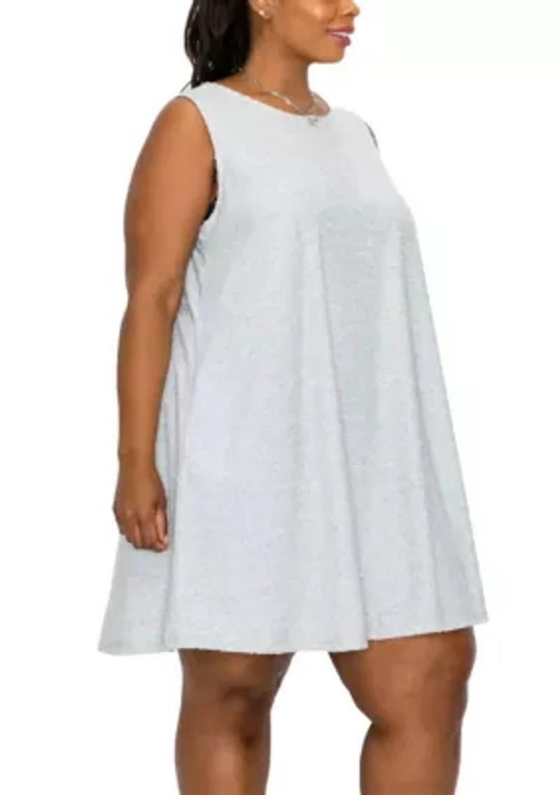 Swiss Dot Jersey Sleeveless Swing Dress