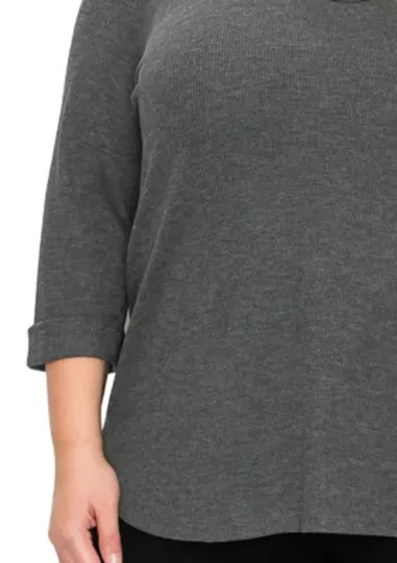 Baby Thermal V Neck 3Q Rolled Sleeve