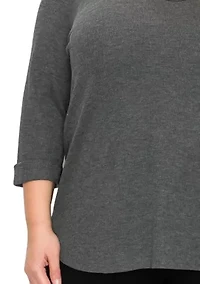 Baby Thermal V Neck 3Q Rolled Sleeve