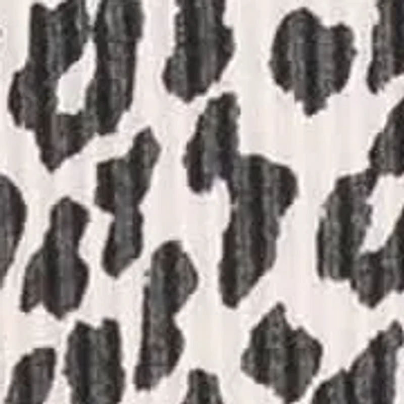 Animal Double Knit Textured Button Back 3Q Rolled Sleeve