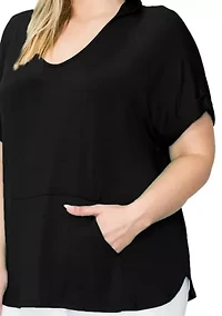 Rayon Span Kangaroo Pocket Hoodie