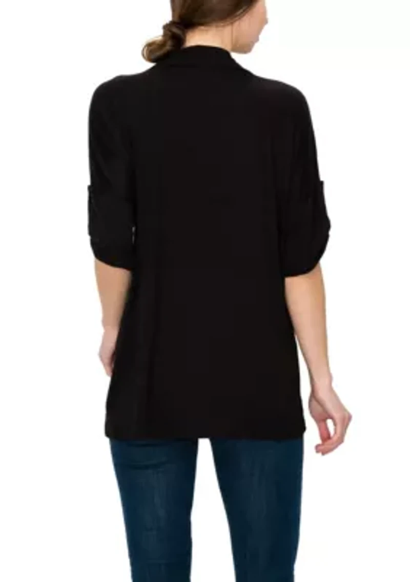 Ice Slub Jersey Rolled Tab Camp Shirt