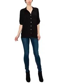 Ice Slub Jersey Rolled Tab Camp Shirt