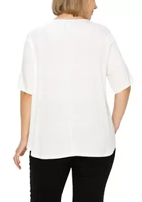 Ice Slub Jersey Rolled Tab Sleeve