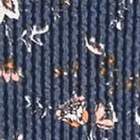 Boho Floral Rib Zip Front Dolman Tee