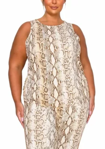 Python Side Ruched Tank