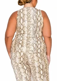 Python Side Ruched Tank