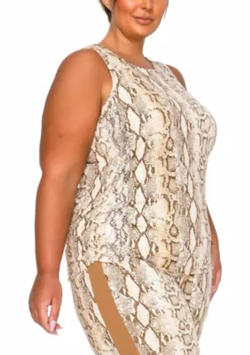 Python Side Ruched Tank