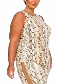 Python Side Ruched Tank