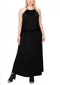 Rayon Span Elastic Waist Halter Tank