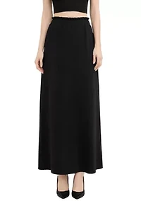 Rayon Span Elastic Waist Maxi Skirt