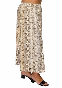Python Elastic Waist Maxi Skirt