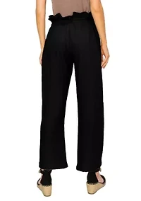 Fluffy Gauze Paperbag Waist Pants