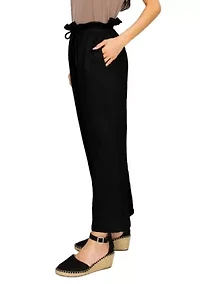 Fluffy Gauze Paperbag Waist Pants