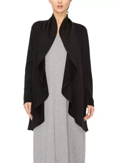 French Terry Draped Cardi